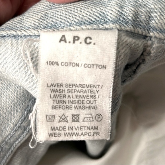 A.P.C. Light Wash Petit New Standard 5-Pocket Jeans Sz 30 - Picture 13 of 13
